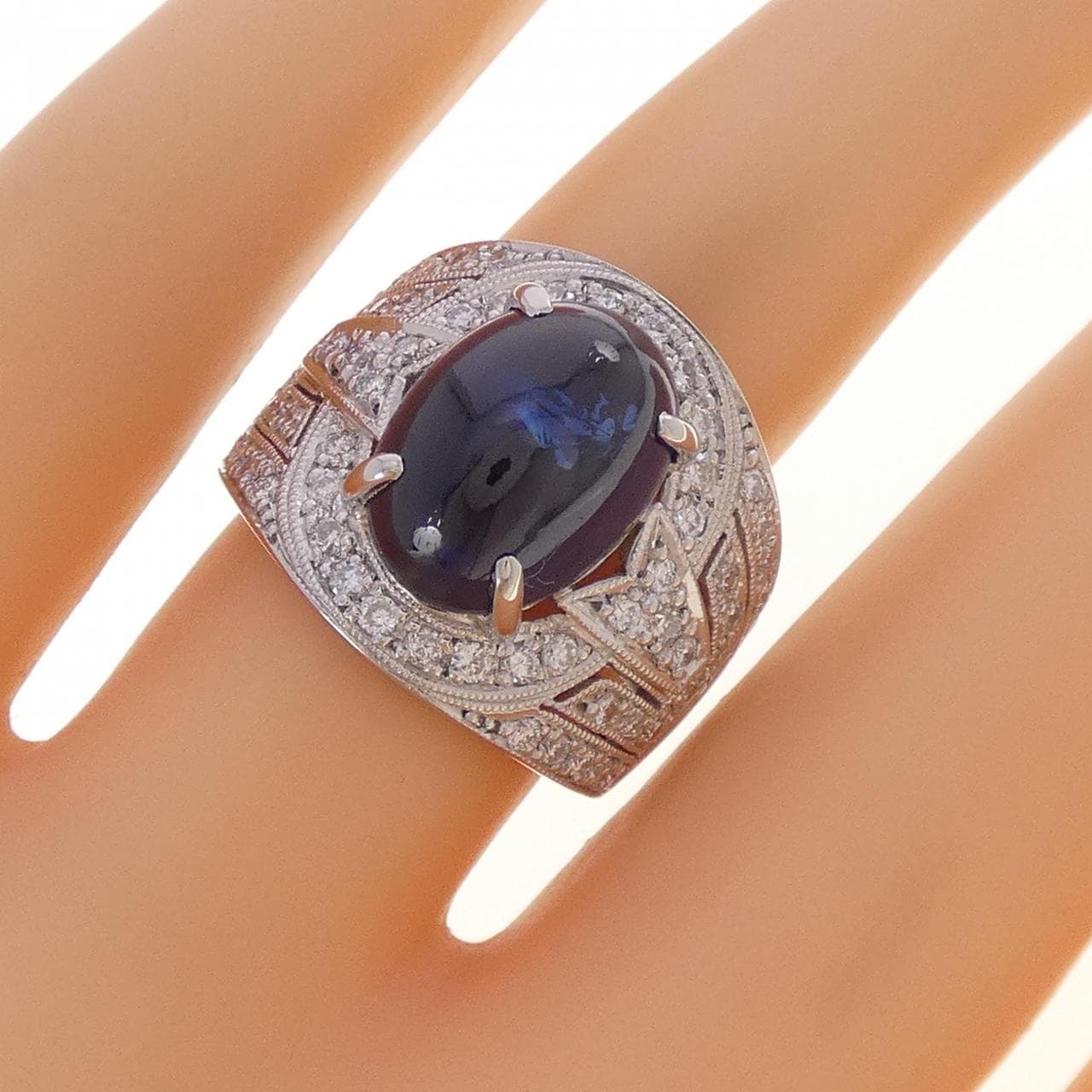 PT900 サファイヤ リング 6.85CT