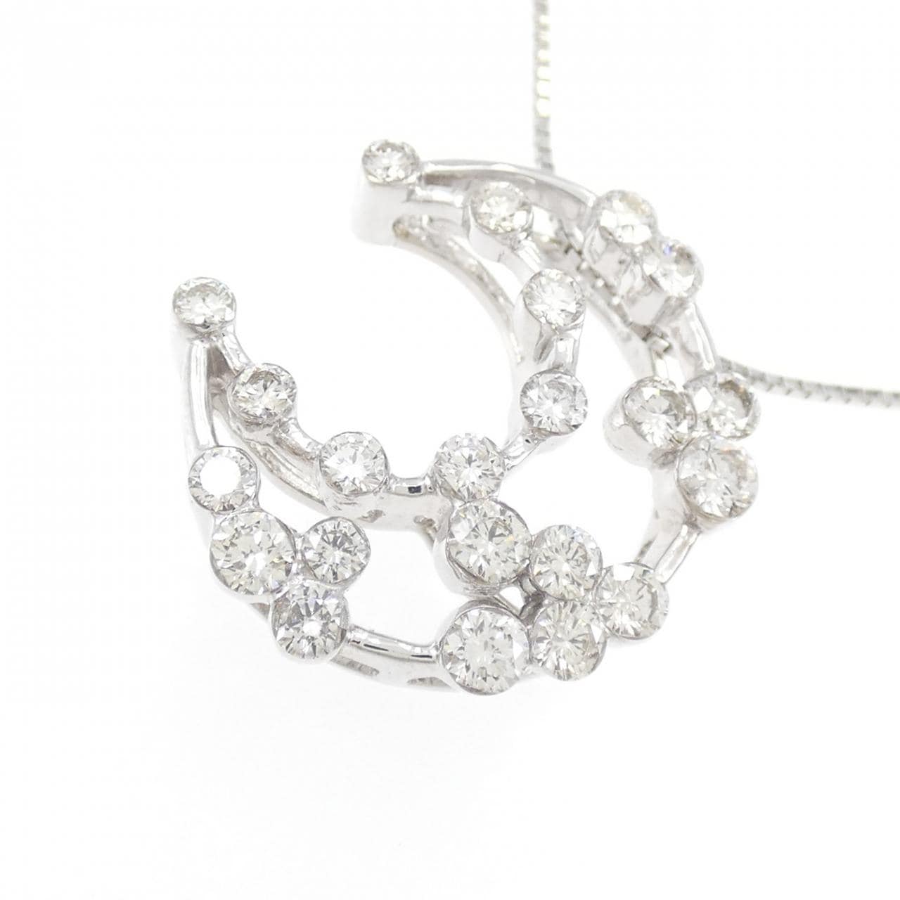 K18WG ダイヤモンド ネックレス 0.95CT