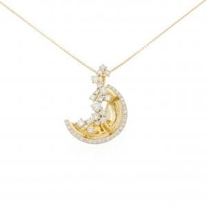 K18YG ムーン ダイヤモンド ネックレス 1.00CT