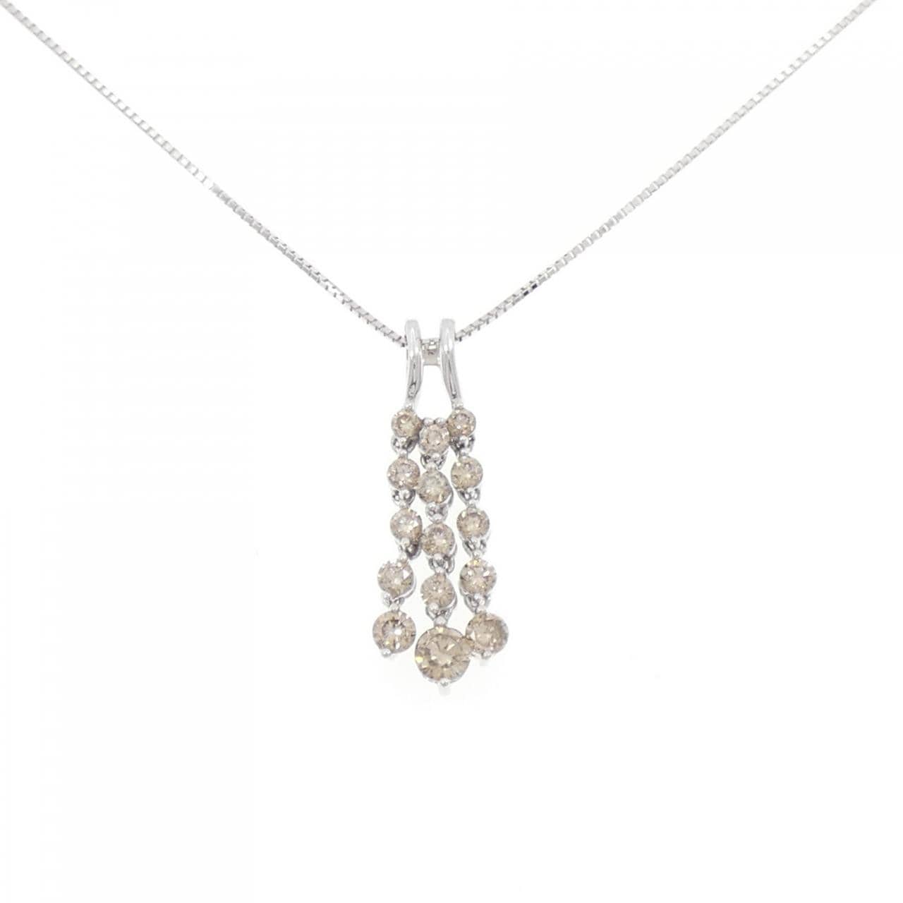 K18WG ダイヤモンド ネックレス 0.70CT