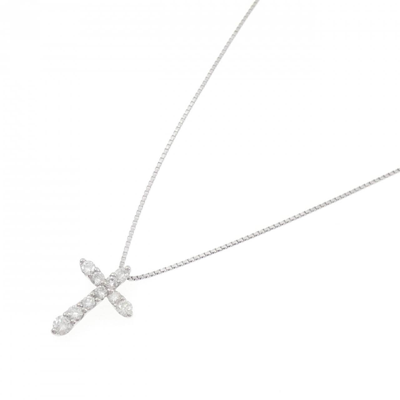 PT900/PT850 クロス ダイヤモンド ネックレス 1.00CT