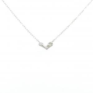 K10WG ハート ダイヤモンド ネックレス 0.02CT