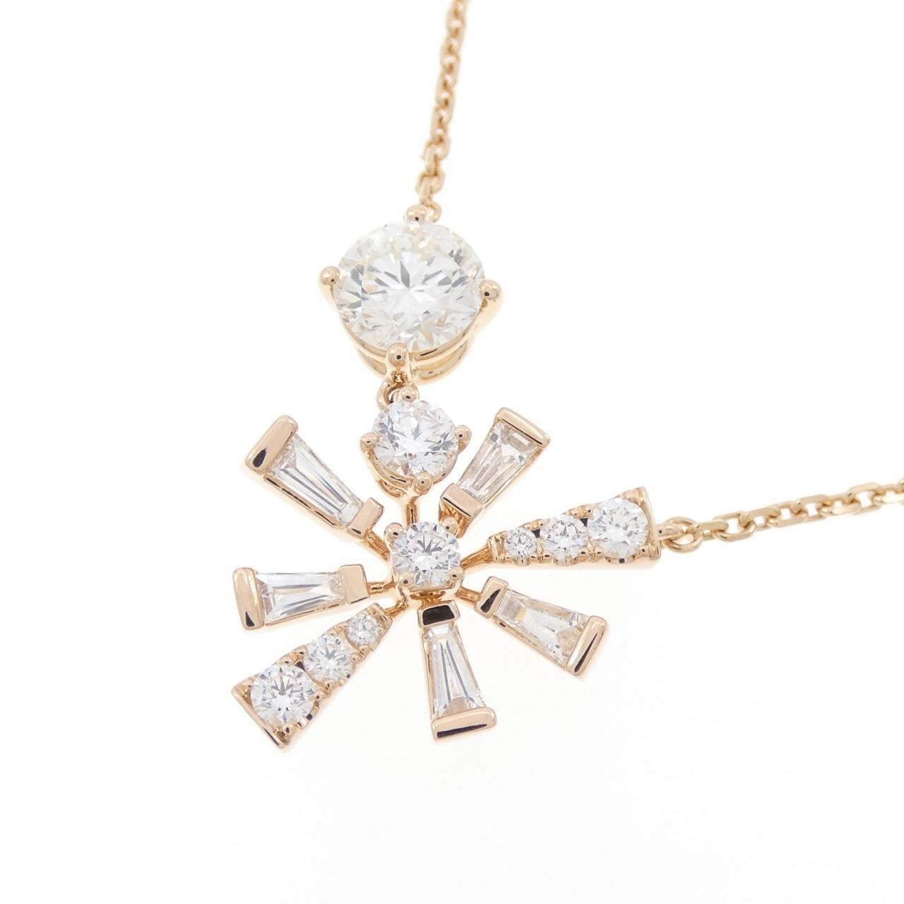 K18PG ダイヤモンド ネックレス 0.80CT