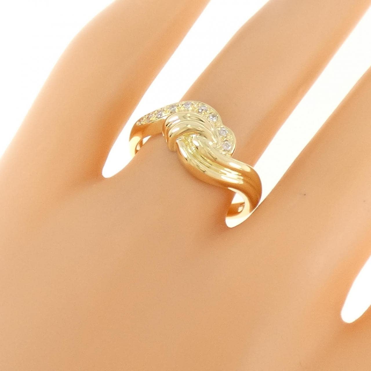 K18YG ダイヤモンド リング 0.09CT
