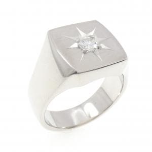 PT900 印台 ダイヤモンド リング 0.30CT