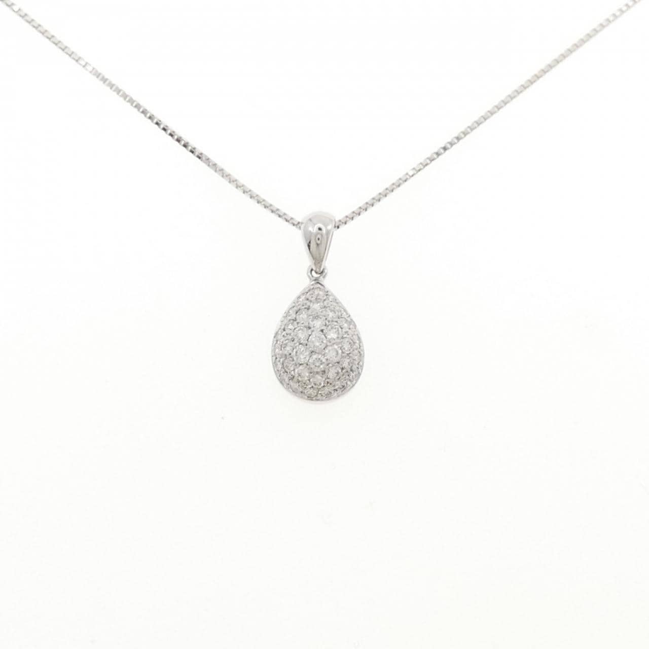 K18WG ダイヤモンド ネックレス 0.48CT
