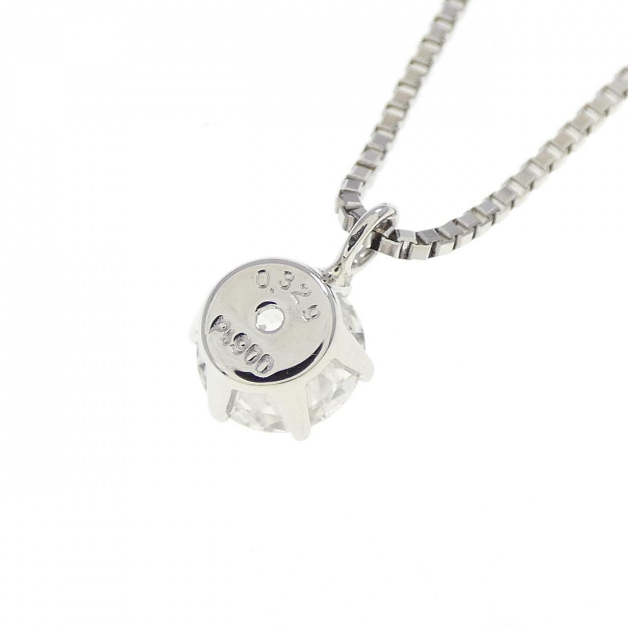 PT900/PT850 ソリティア ダイヤモンド ネックレス 0.329CT G SI2 3EXT