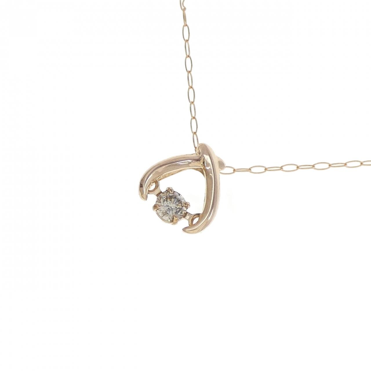 K18PG ダイヤモンド ネックレス 0.08CT