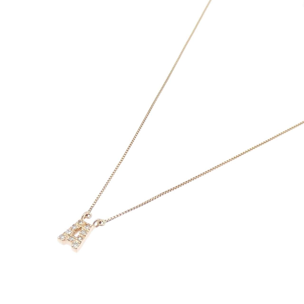 K10PG イニシャルA ダイヤモンド ネックレス 0.04CT