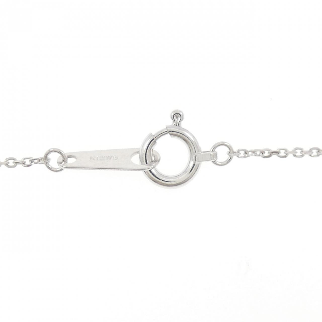 K18WG イニシャルR ダイヤモンド ネックレス 0.16CT