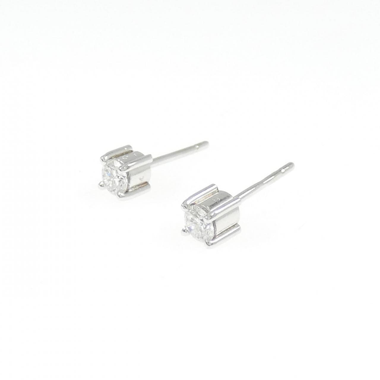 PT/PT900 ソリティア ダイヤモンド ピアス 0.36CT