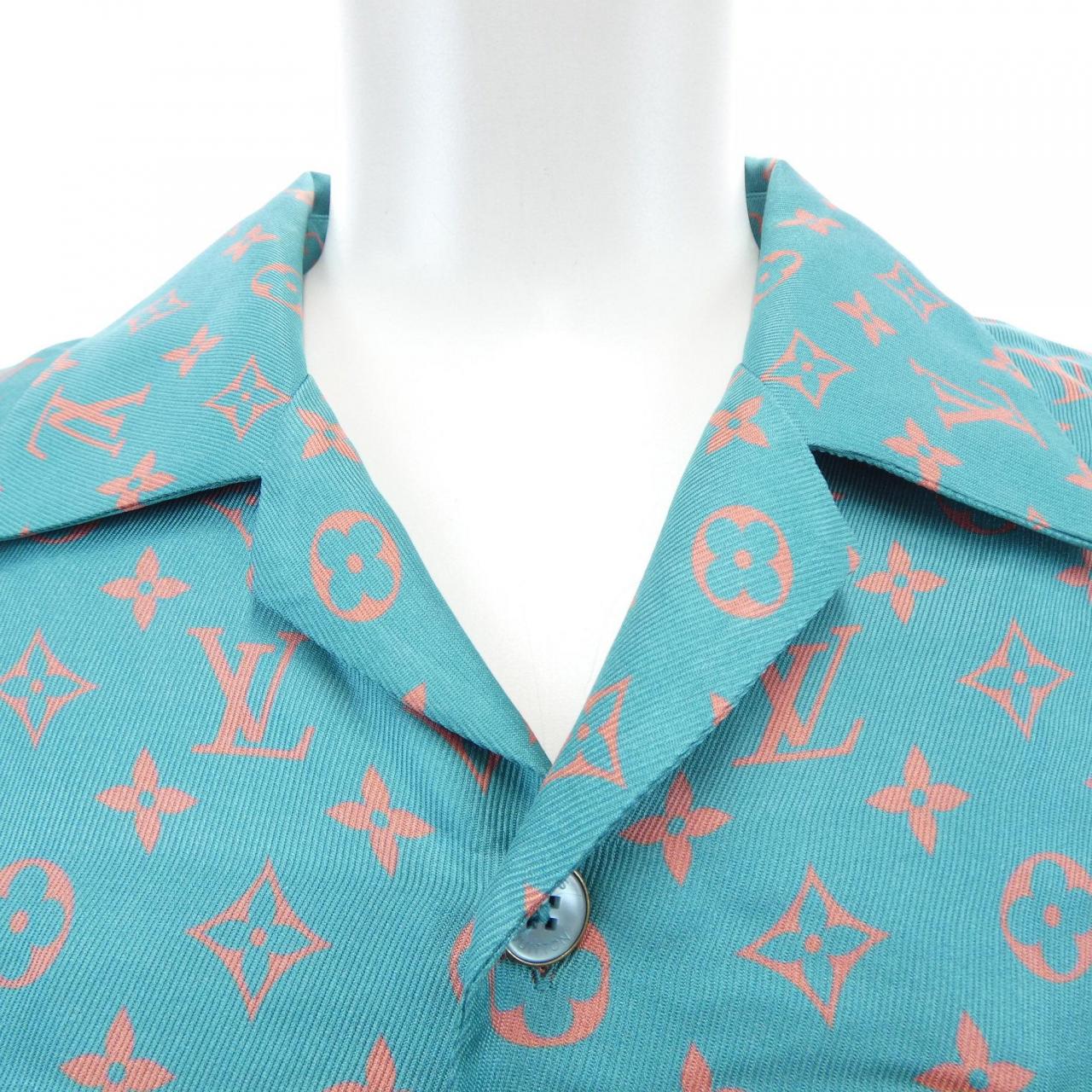 ルイヴィトン LOUIS VUITTON モノグラムショートスリーブシルクシャツ HTS06WUPP S／Sシャツ