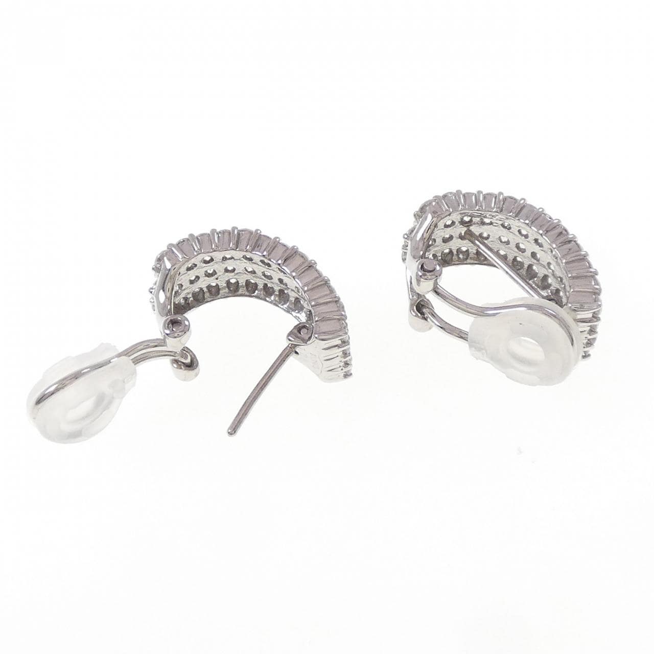 K18WG パヴェ ダイヤモンド ピアス/イヤリング 2.00CT