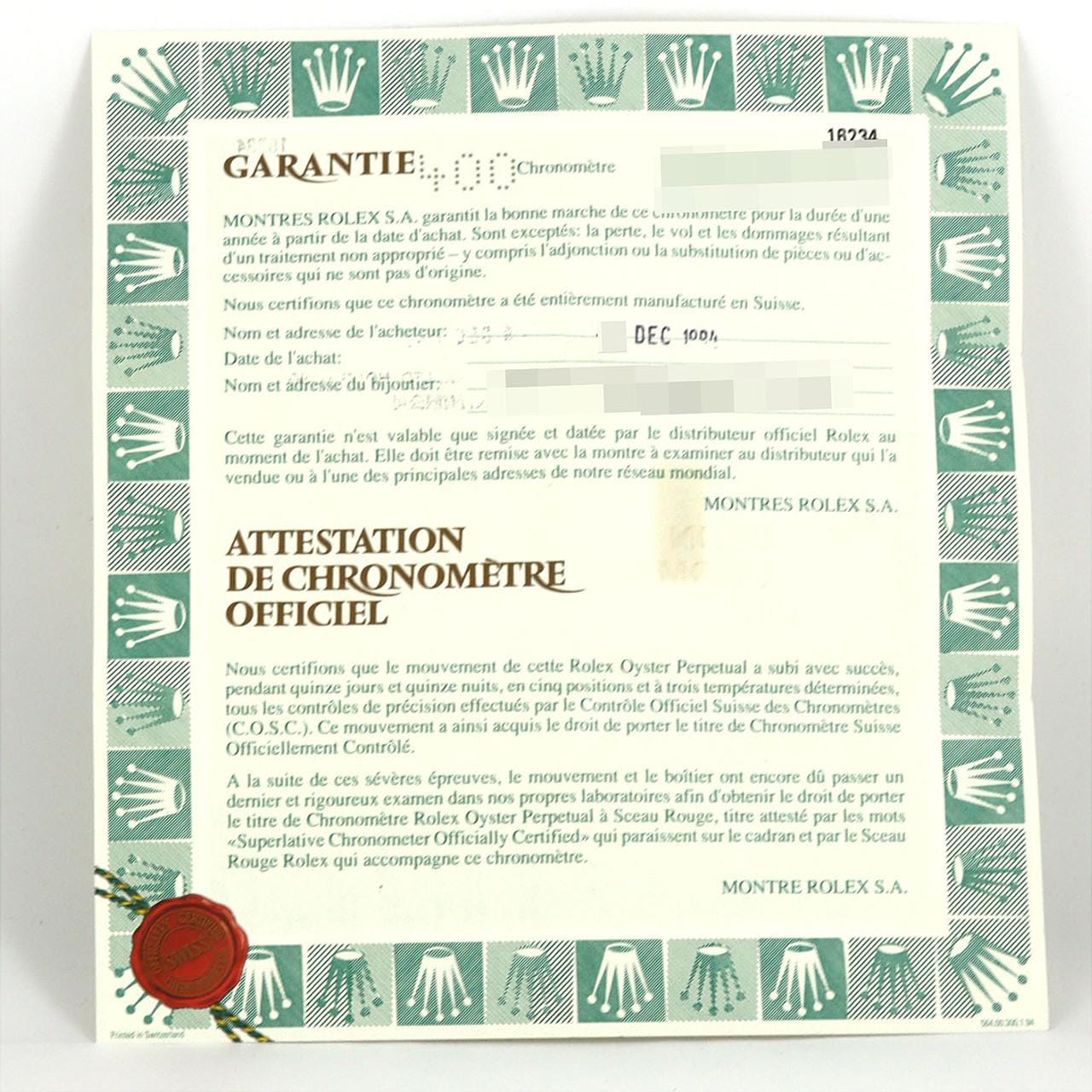 ロレックス デイトジャスト 16234 SSxWG 自動巻 S番