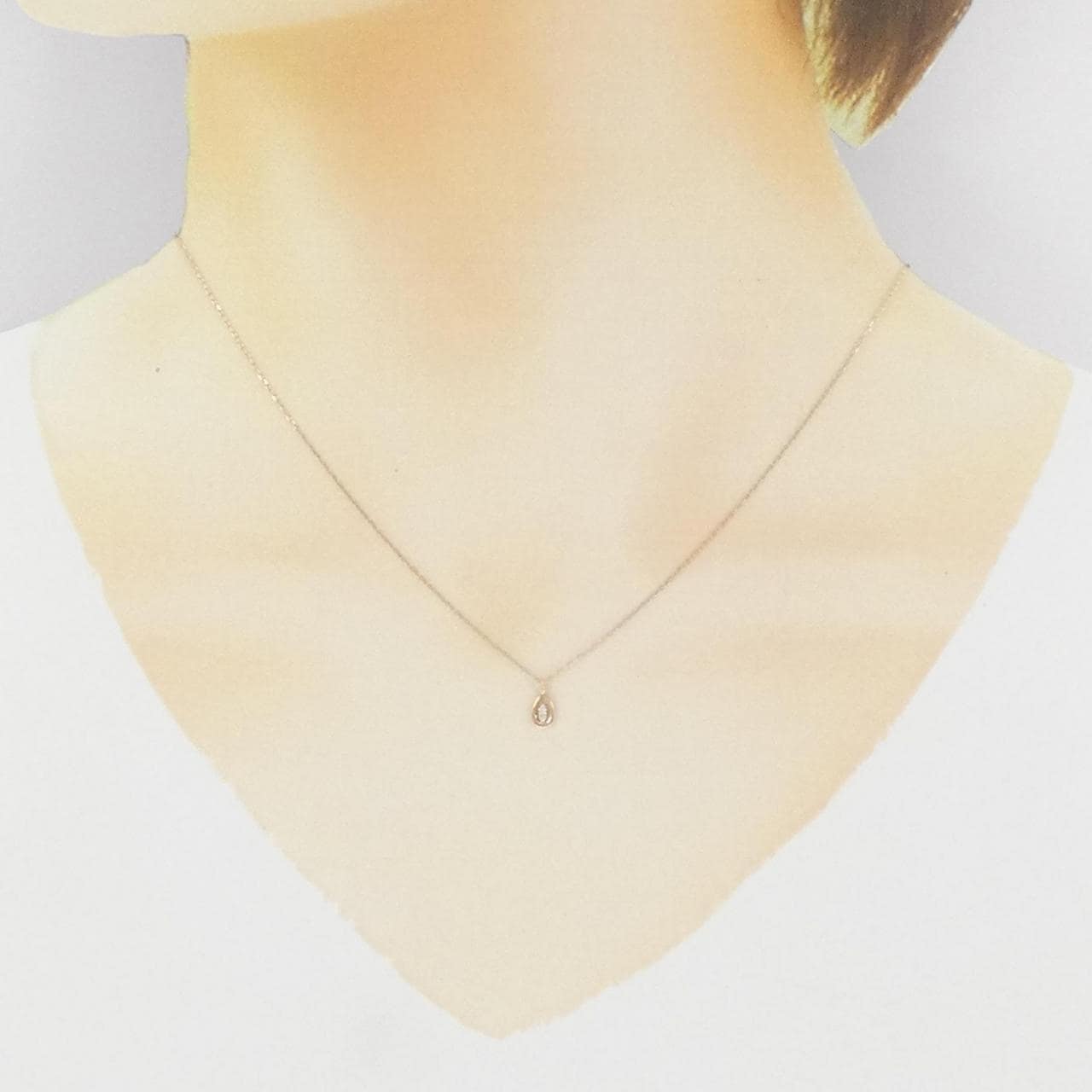 K10PG ダイヤモンド ネックレス 0.01CT