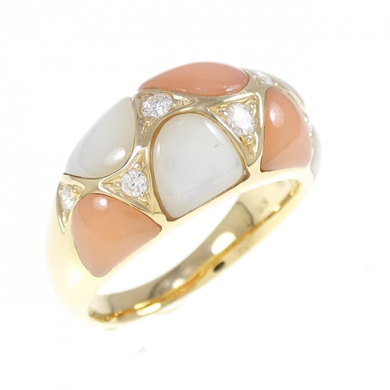 K18YG color stone ring
