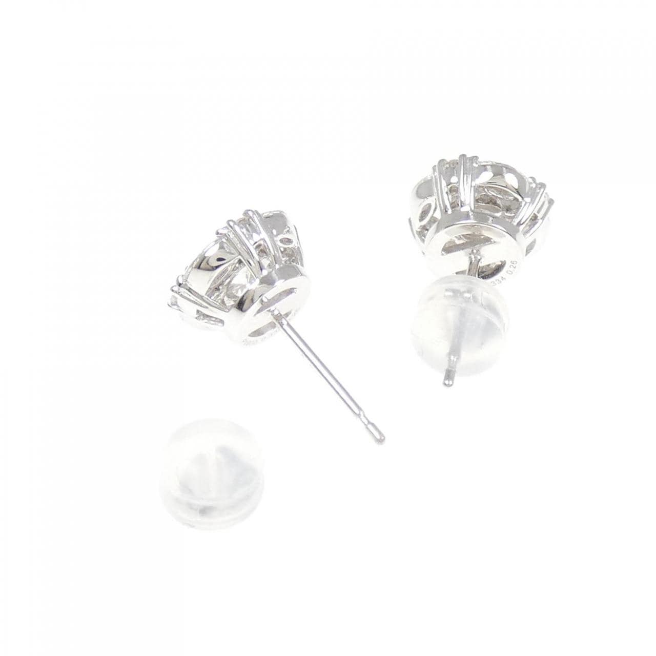 [BRAND NEW] PT Diamond Earrings 0.334CT 0.333CT F SI2 Good