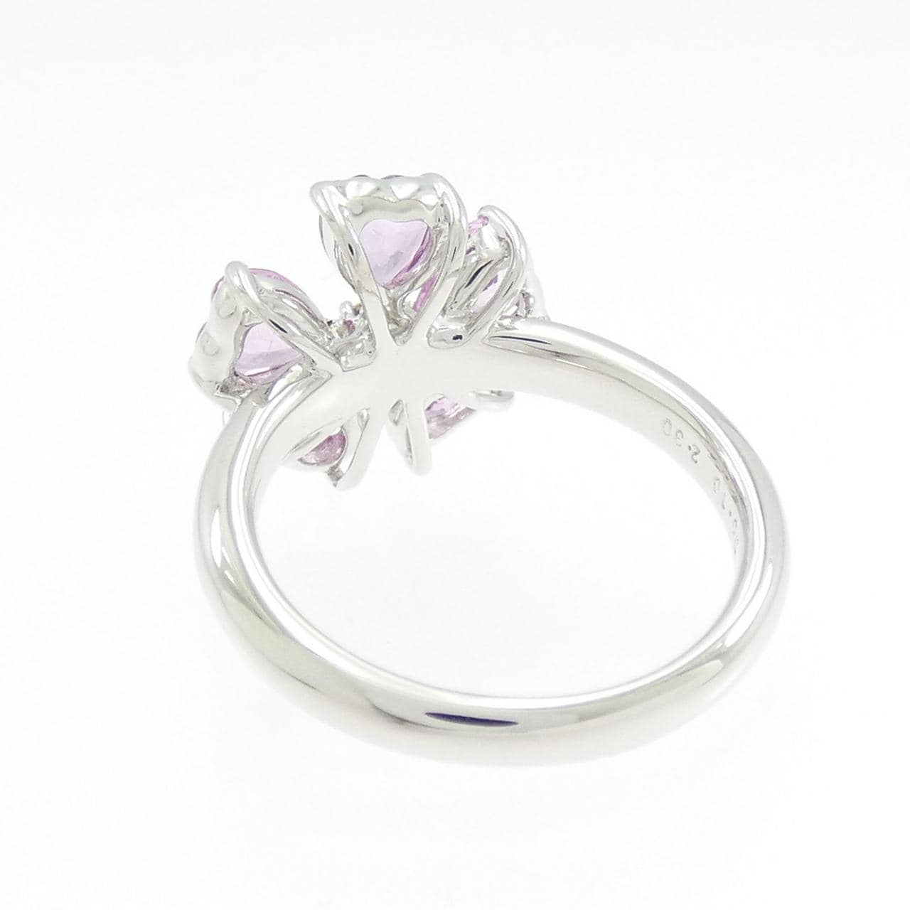 K18WG花卉蓝宝石戒指2.30CT