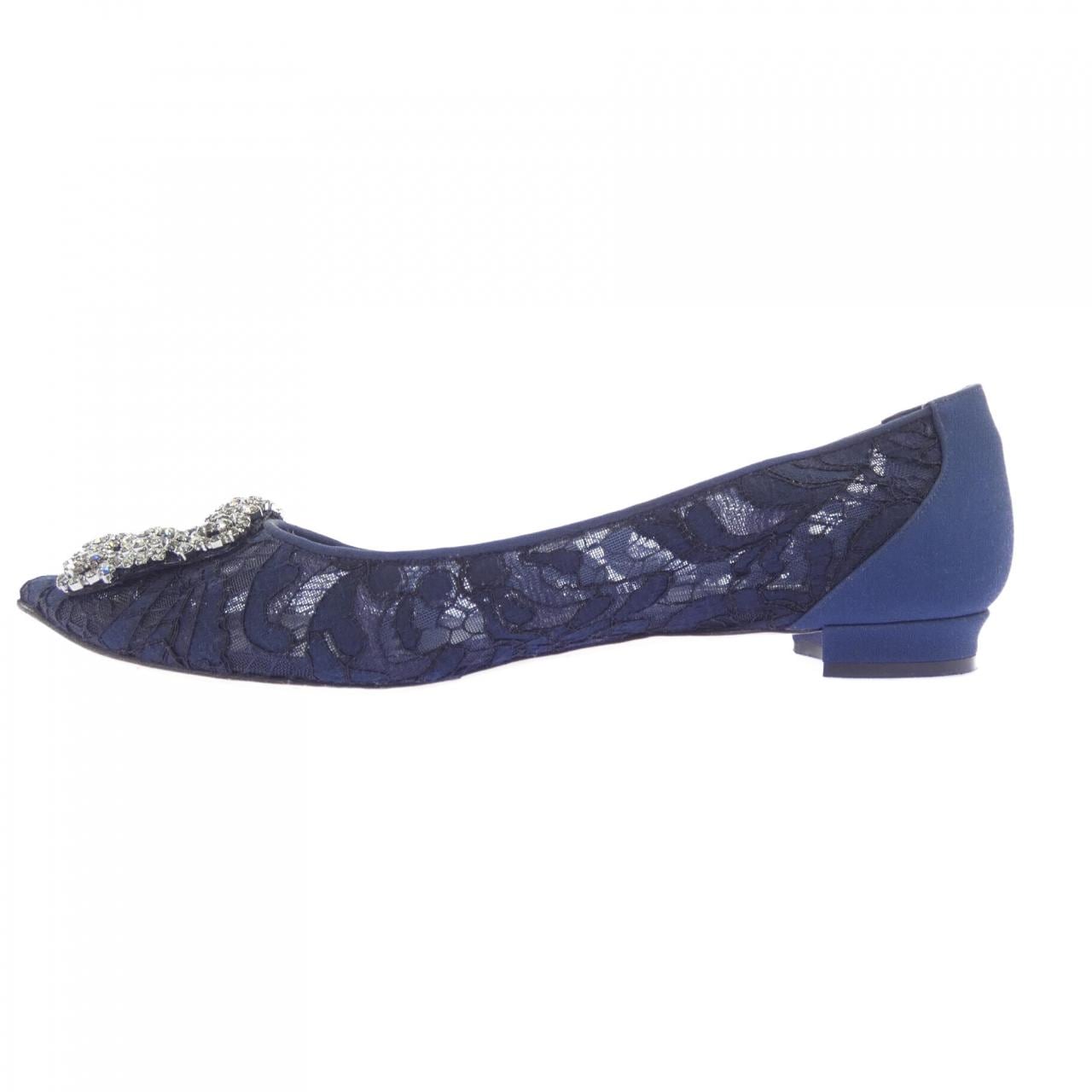 マノロブラニク MANOLO BLAHNIK HANGISIFLAT LACE ハンギシフラット レース フラットシューズ