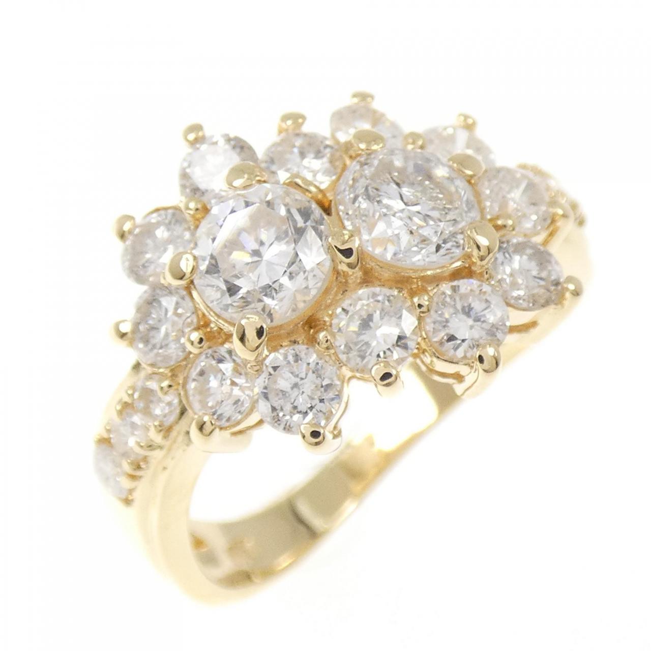 K18YG ダイヤモンド リング 2.0CT