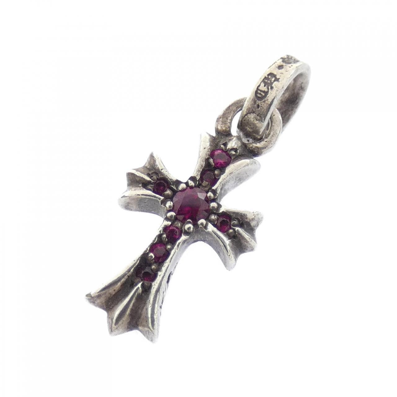 クロムハーツ CHROME HEARTS CH CROSS BABY FAT PAVE RUBY 202033722SLVXXX180 ペンダント