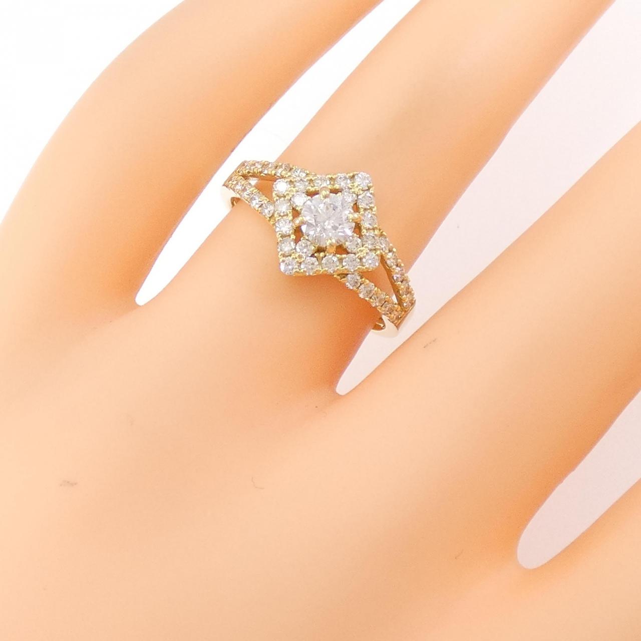 K18YG ダイヤモンド リング 0.301CT