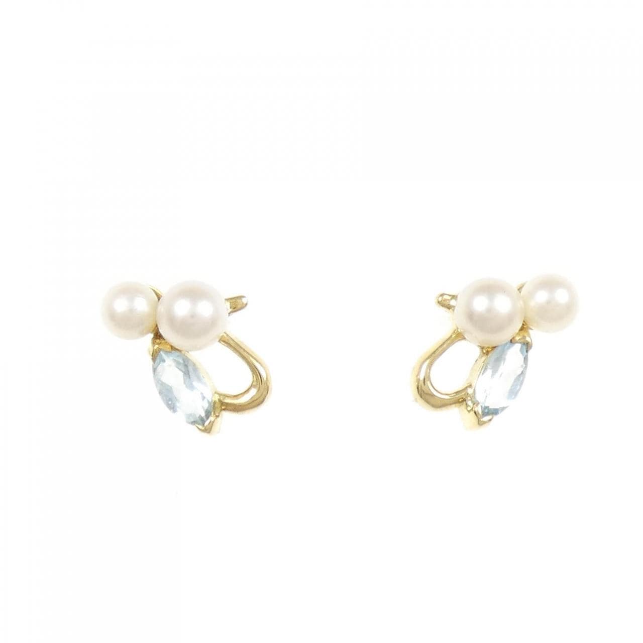 K18YG Akoya pearl earrings