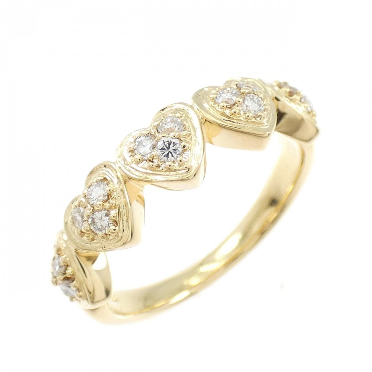K18YG ハート ダイヤモンド リング 0.23CT