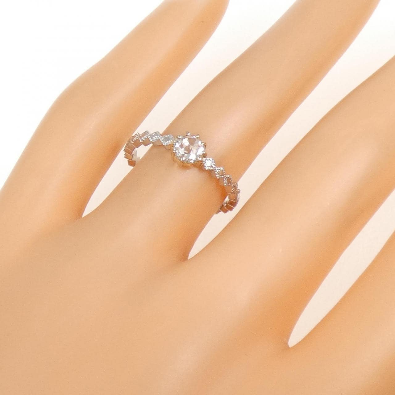 PT900/K18/K18PG ダイヤモンド リング 0.32CT