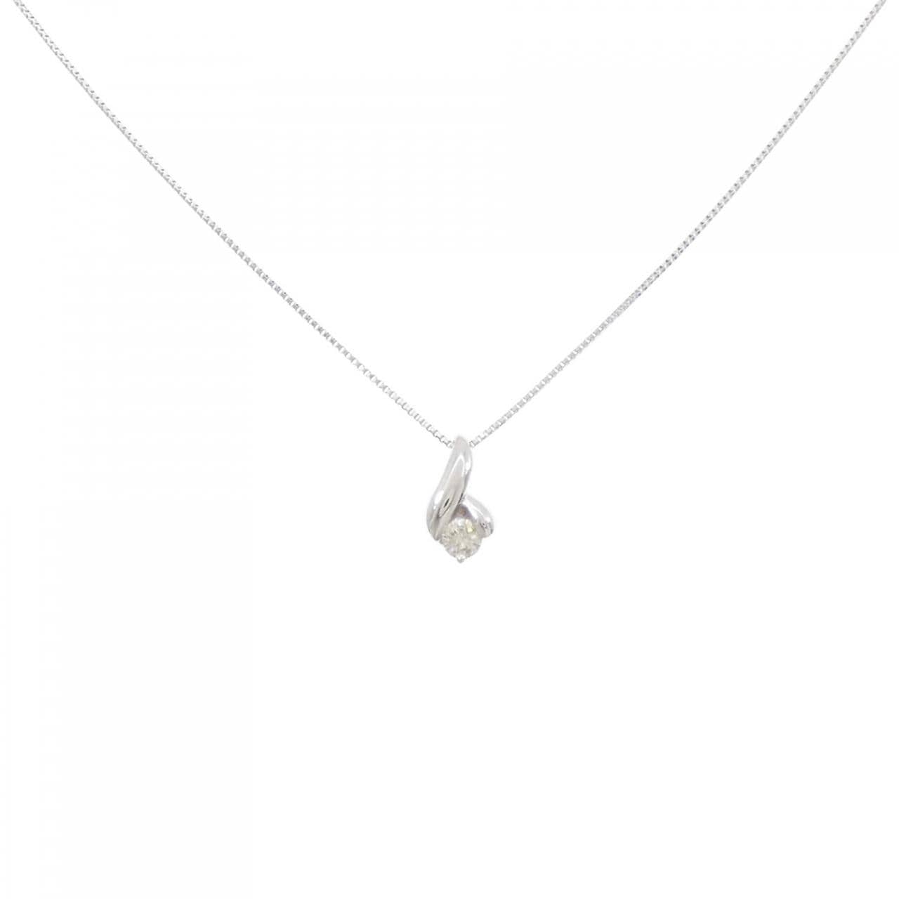 K18WG ダイヤモンド ネックレス 0.10CT