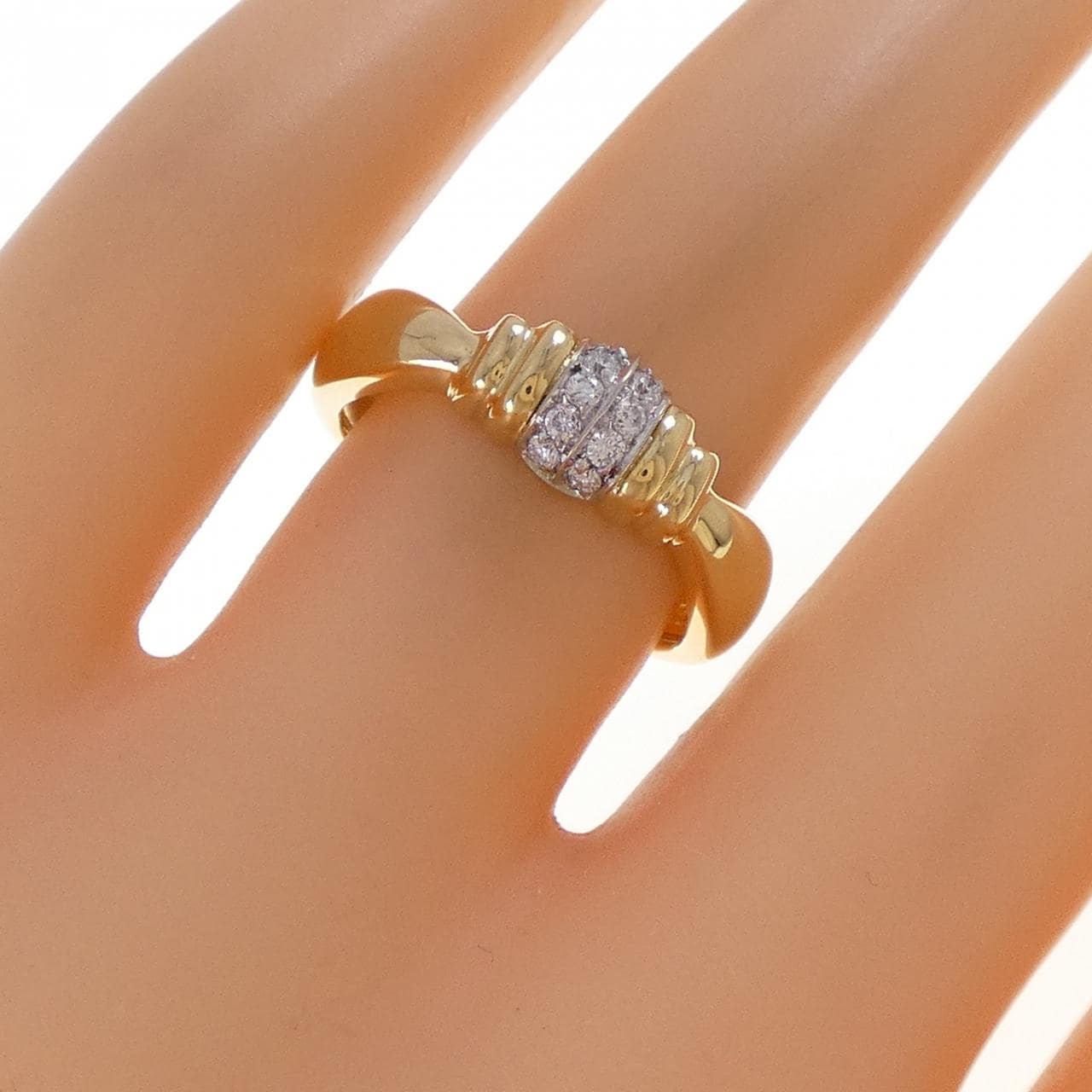 750YG/750WG ダイヤモンド リング 0.14CT
