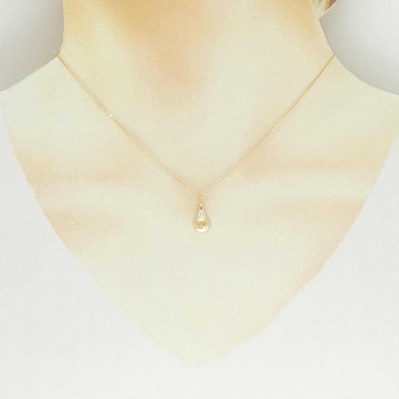 K18YG ダイヤモンド ネックレス 0.10CT