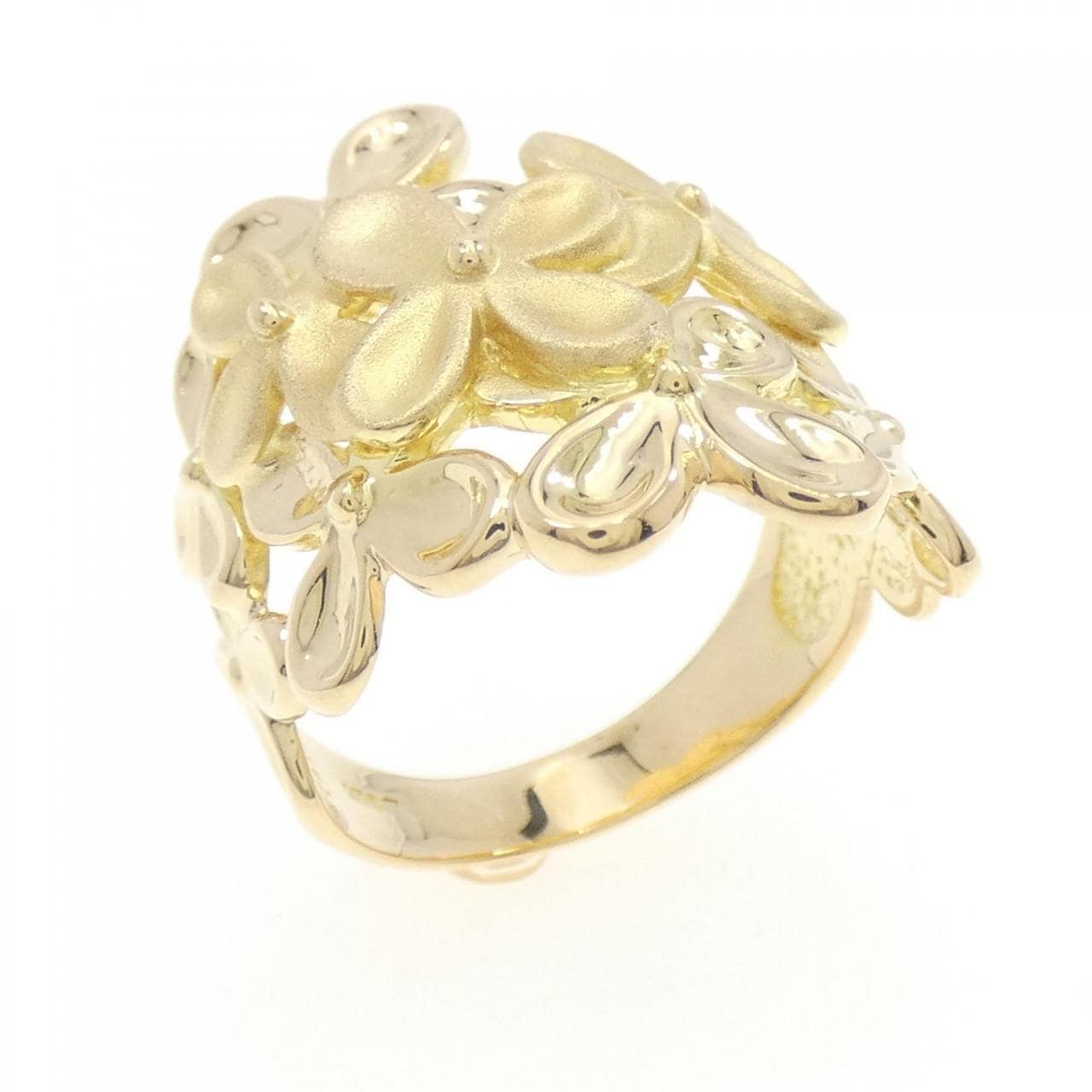 K18YG flower ring