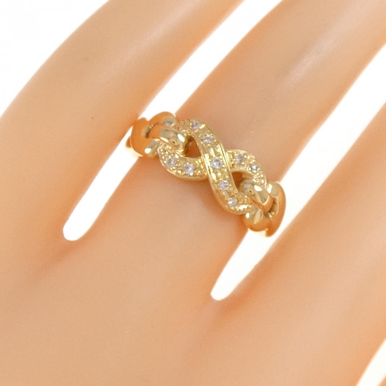 K18YG ダイヤモンド リング 0.05CT