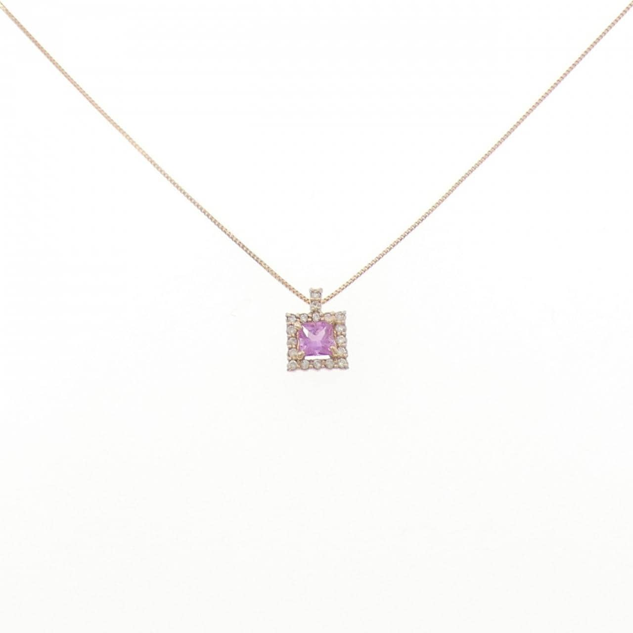 K18PG サファイヤ ネックレス 0.37CT