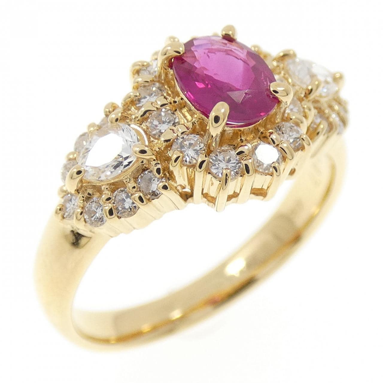 K18YG ルビー リング 0.47CT