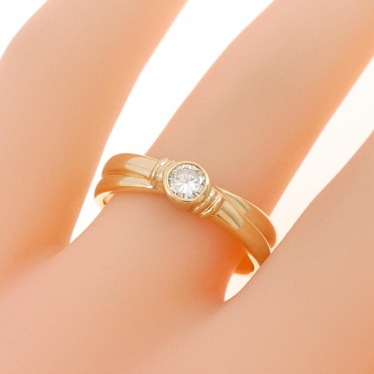 K18YG ダイヤモンド リング 0.17CT