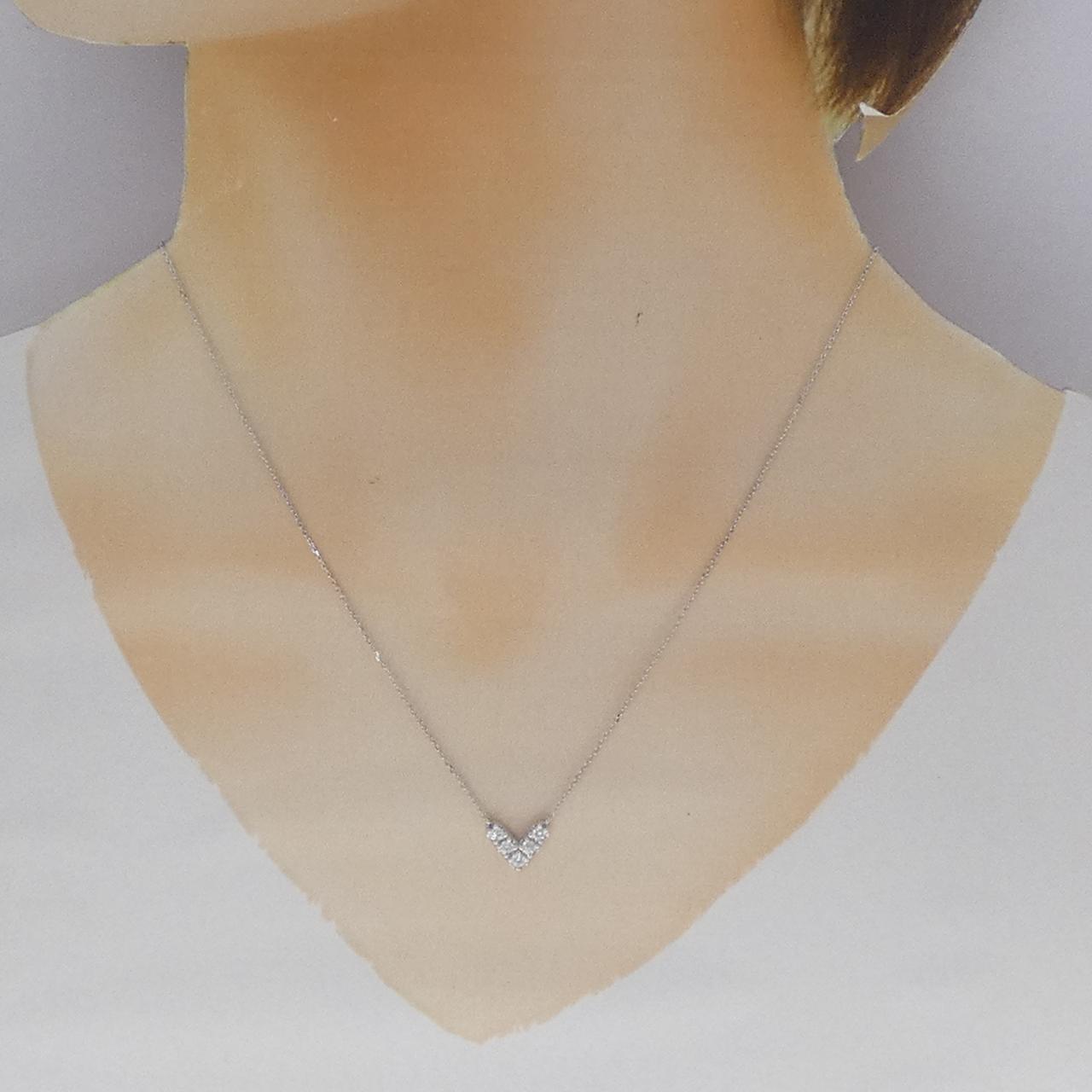 K18WG ダイヤモンド ネックレス 0.20CT