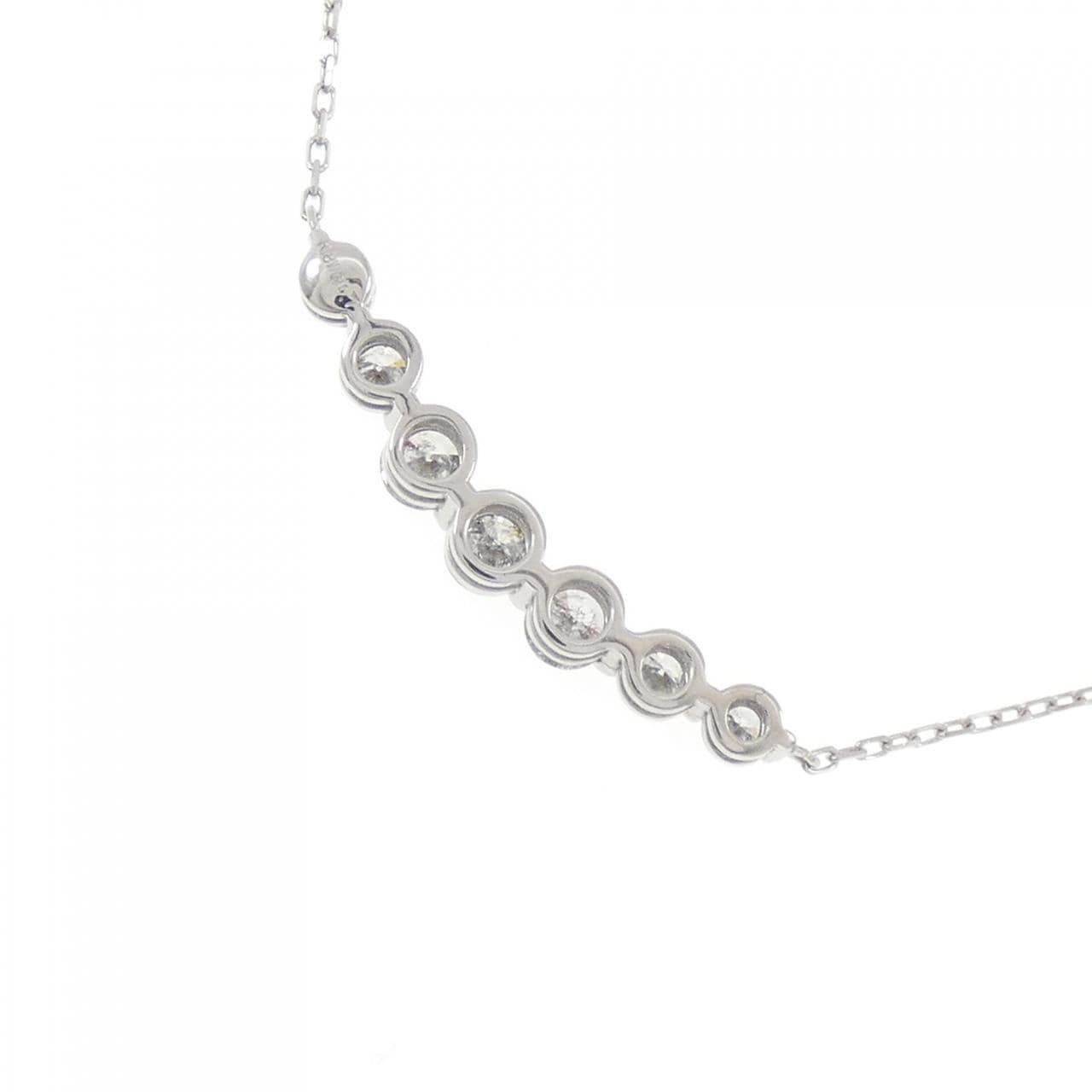 K18WG ダイヤモンド ネックレス 0.7CT