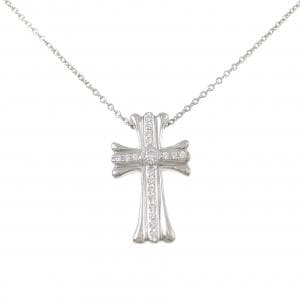 PT900/PT850 クロス ダイヤモンド ネックレス 0.30CT
