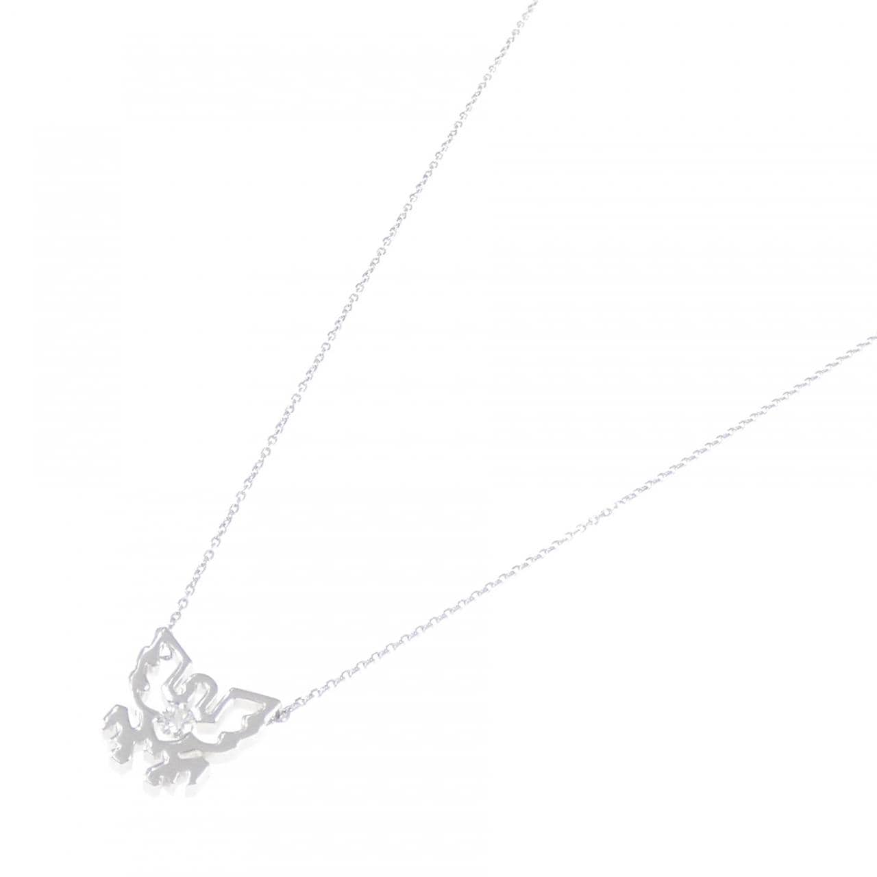 K18WG ダイヤモンド ネックレス 0.102CT