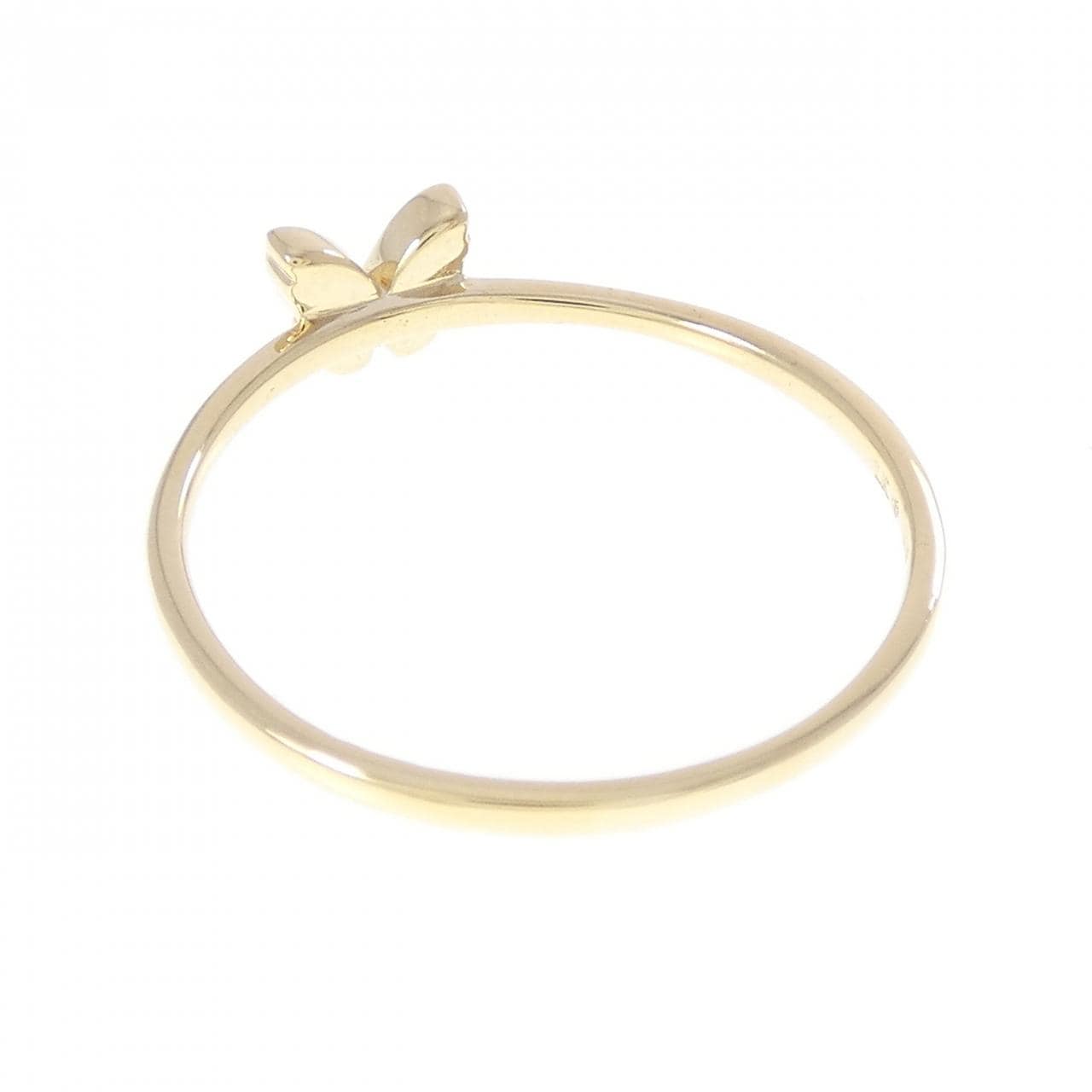 K18YG バタフライ ダイヤモンド リング 0.03CT