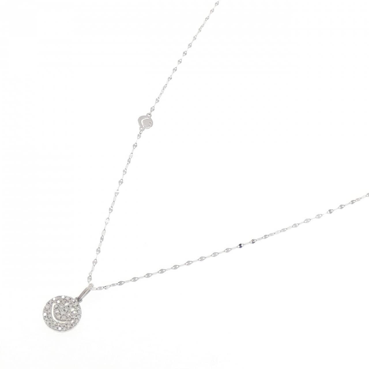 PT950 スマイル ダイヤモンド ネックレス 0.15CT