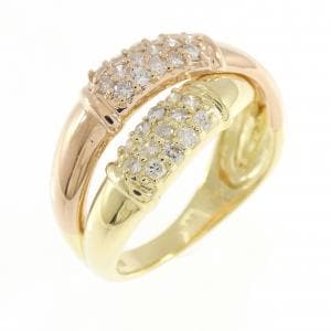 K18YG/K18PG ダイヤモンド リング 0.32CT