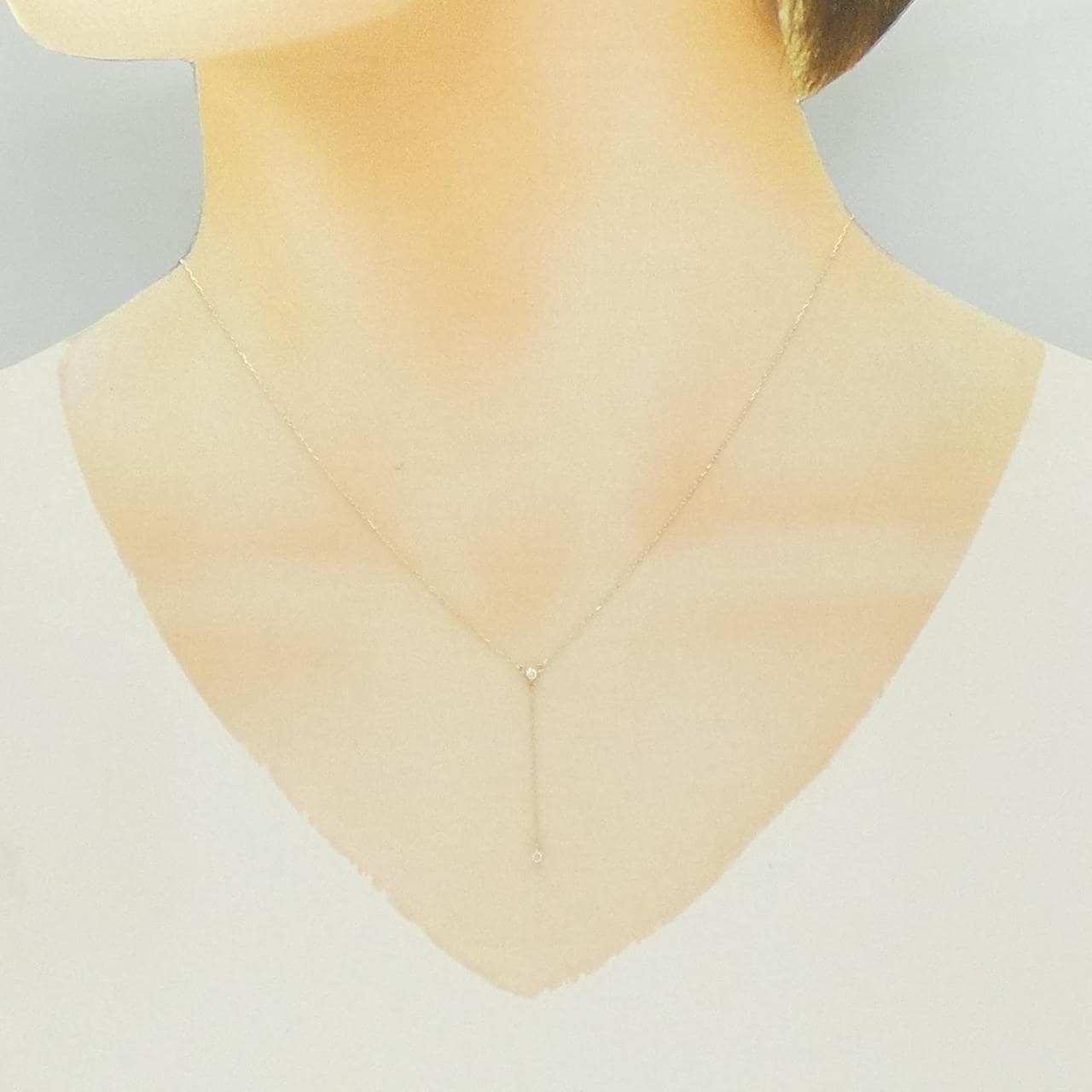 K10YG ダイヤモンド ネックレス 0.03CT