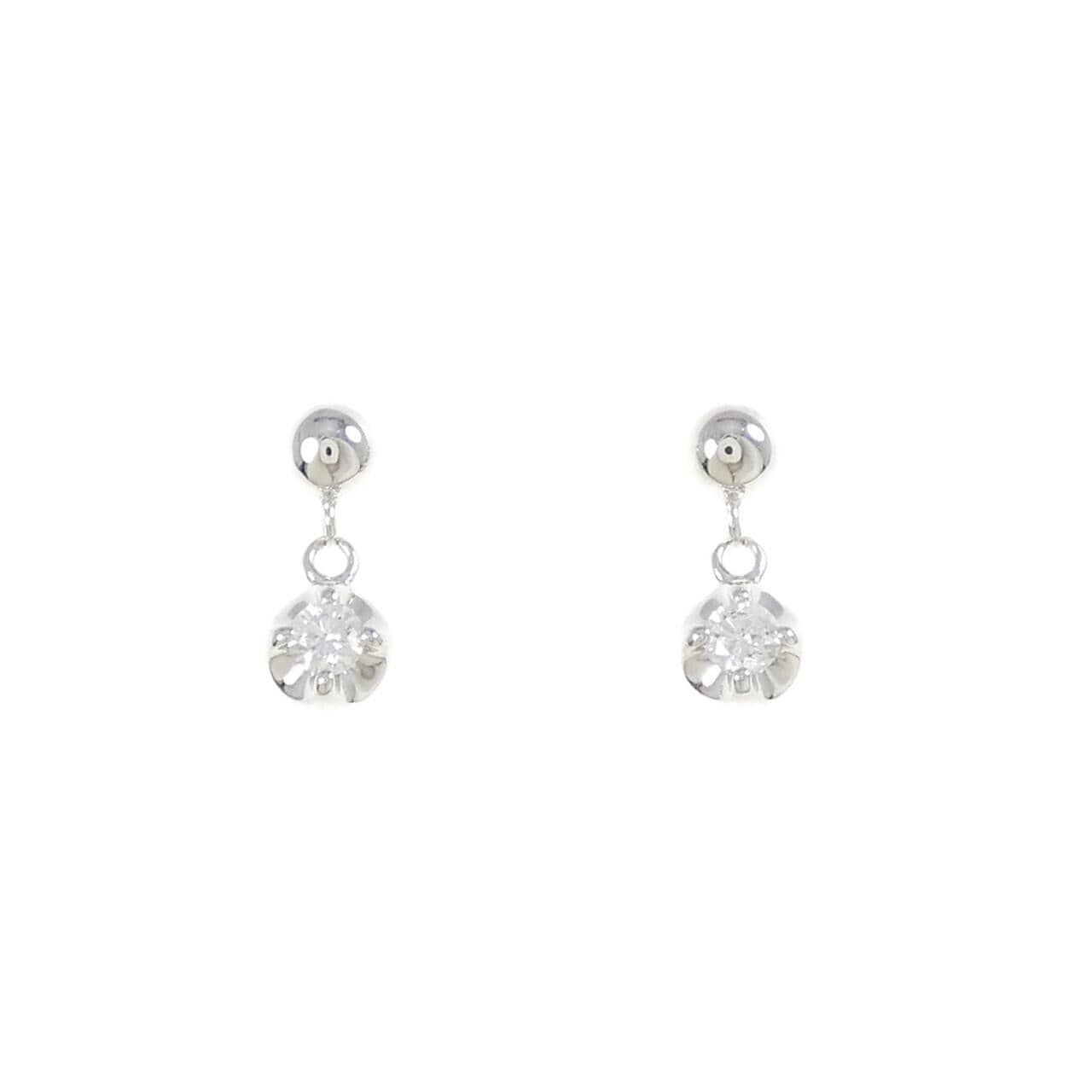 K18WG ダイヤモンド ピアス 0.20CT
