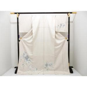 【未使用品】訪問着　友禅銀彩加工　刺繍入り