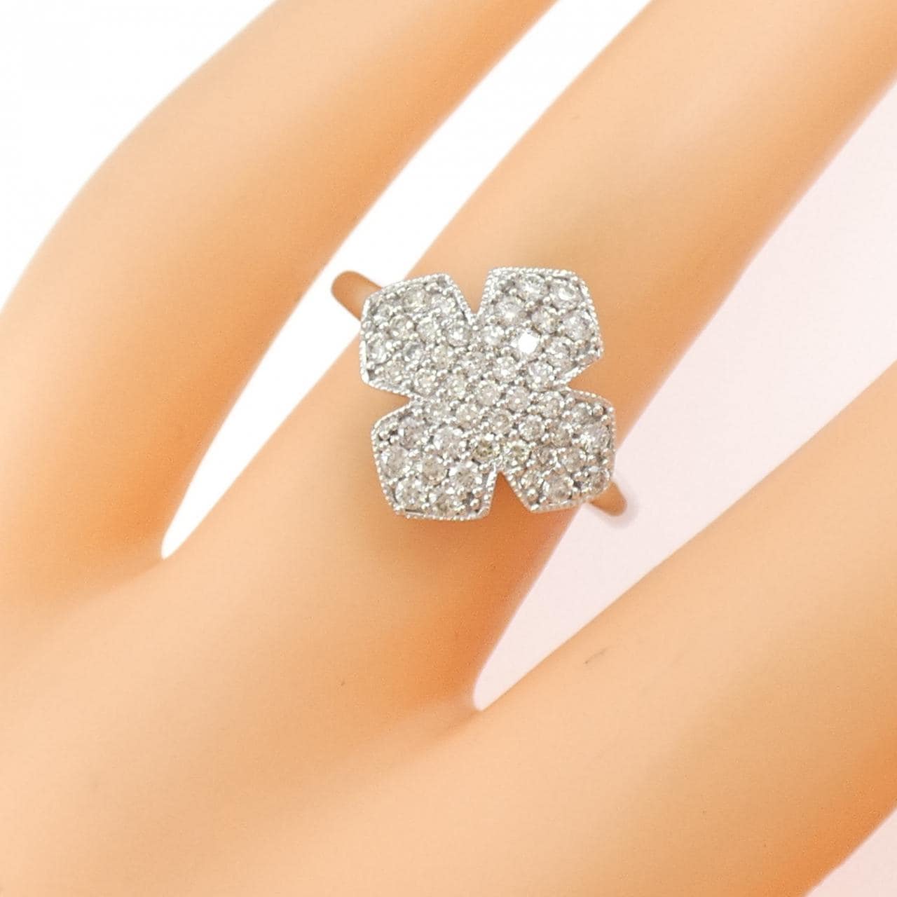 K18WG ダイヤモンド リング 0.50CT