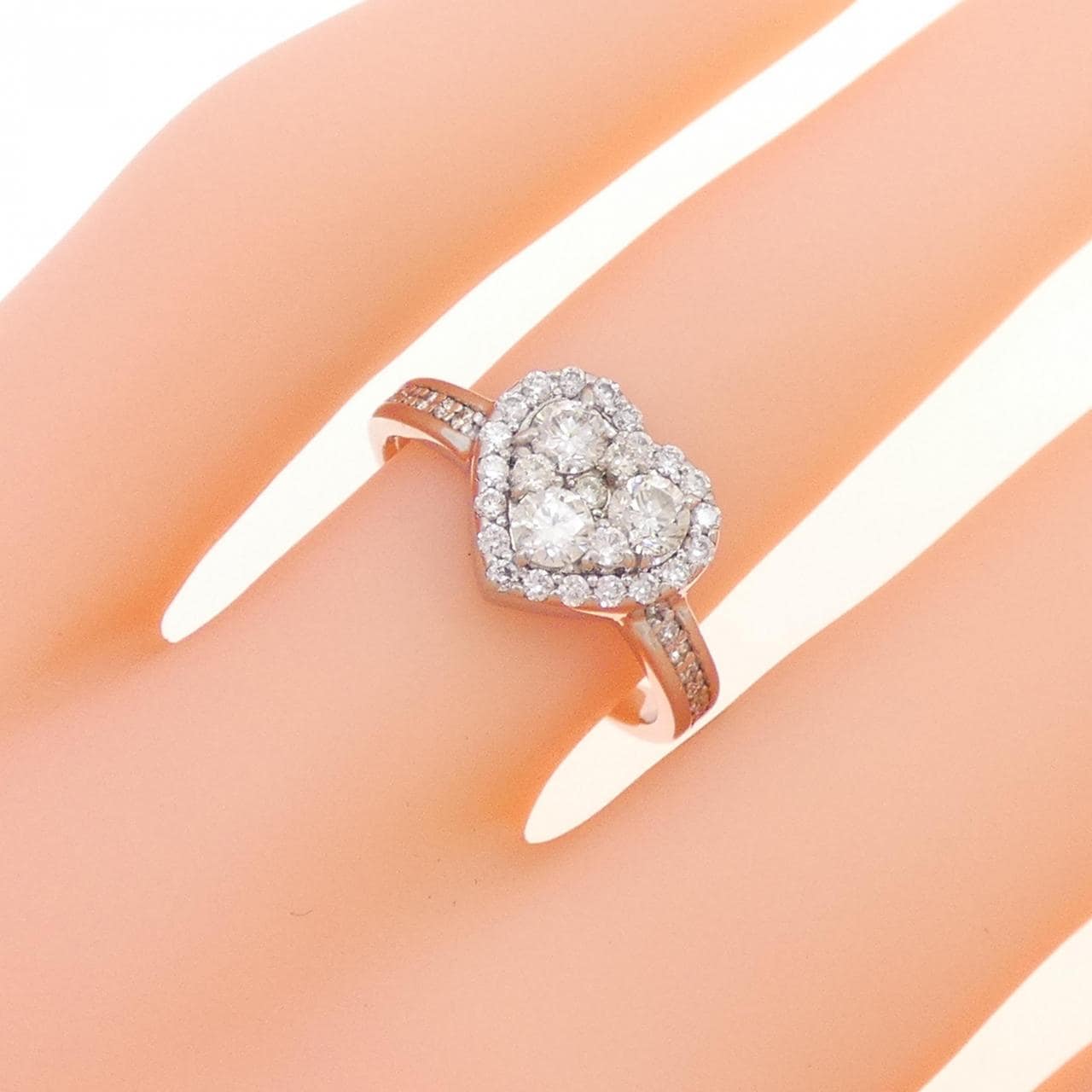 PT ハート ダイヤモンド リング 0.60CT