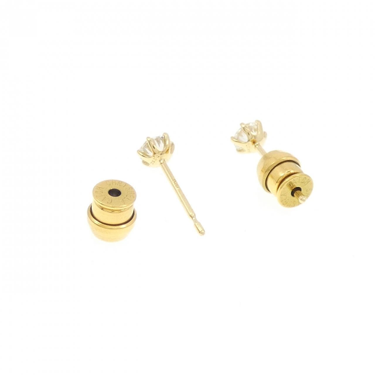 【リメイク】K18YG/ST ダイヤモンド ピアス 0.200CT 0.212CT G-H VS2 EXT H&C